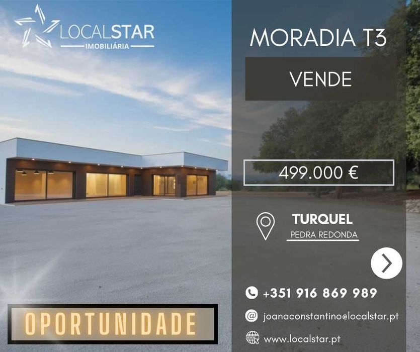 Moradia T3 - Térrea, moderna com jardim, espaço e privacidade