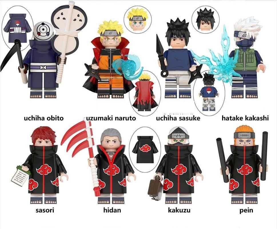 Coleção de bonecos minifiguras Naruto nº7 (compatíveis Lego)