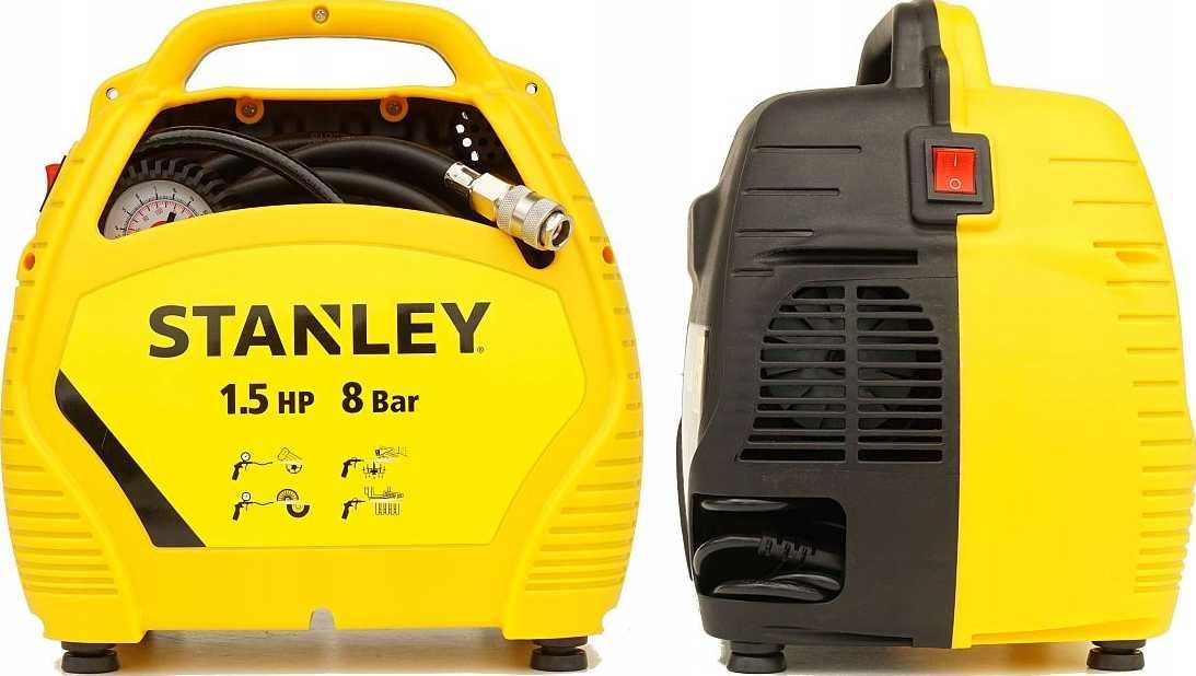 Nowy KOMPRESOR Bezolejowy Stanley 1100W Sprężarka + Gratis (WYPRZEDAŻ)