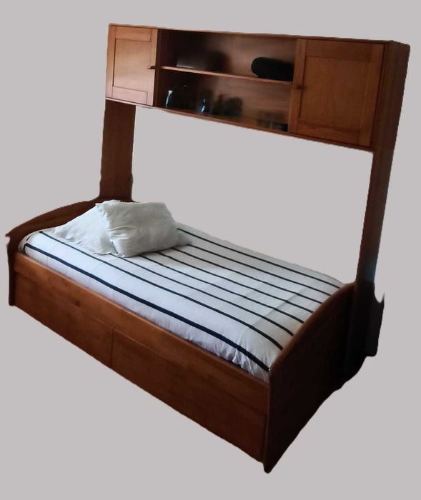 Cama individual com colchão