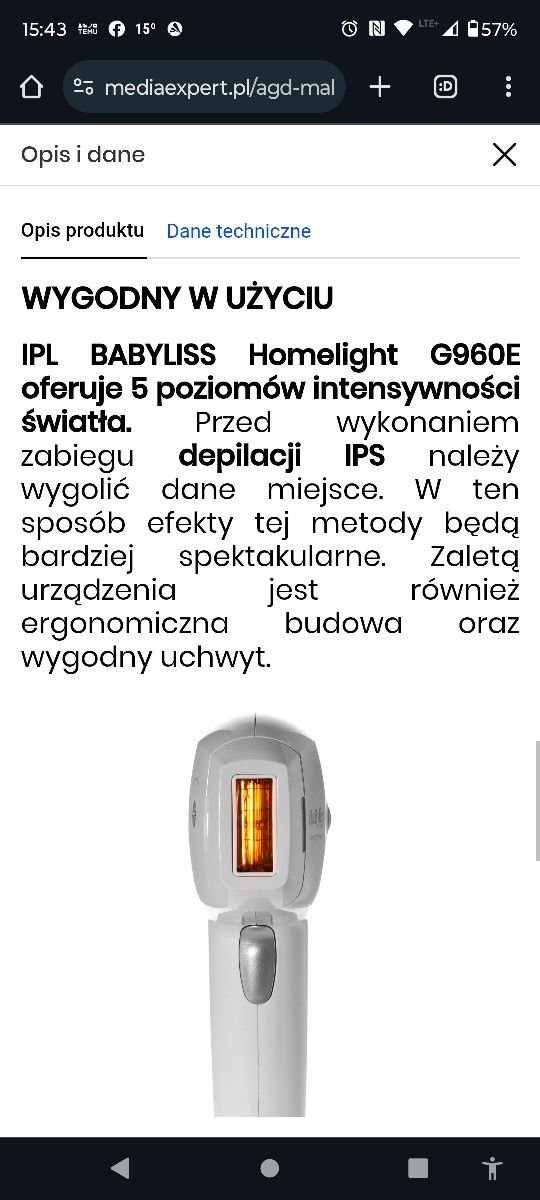Depilator laserowy