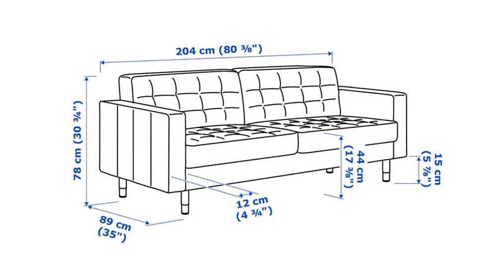 Sofá Ikea Landskrona 3 lugares