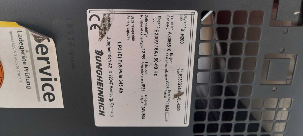 Ładowarka, prostownik JUNGHEINRICH SLH 200