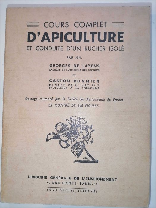 Cours Complet d'Apiculture de Layens e Bonier