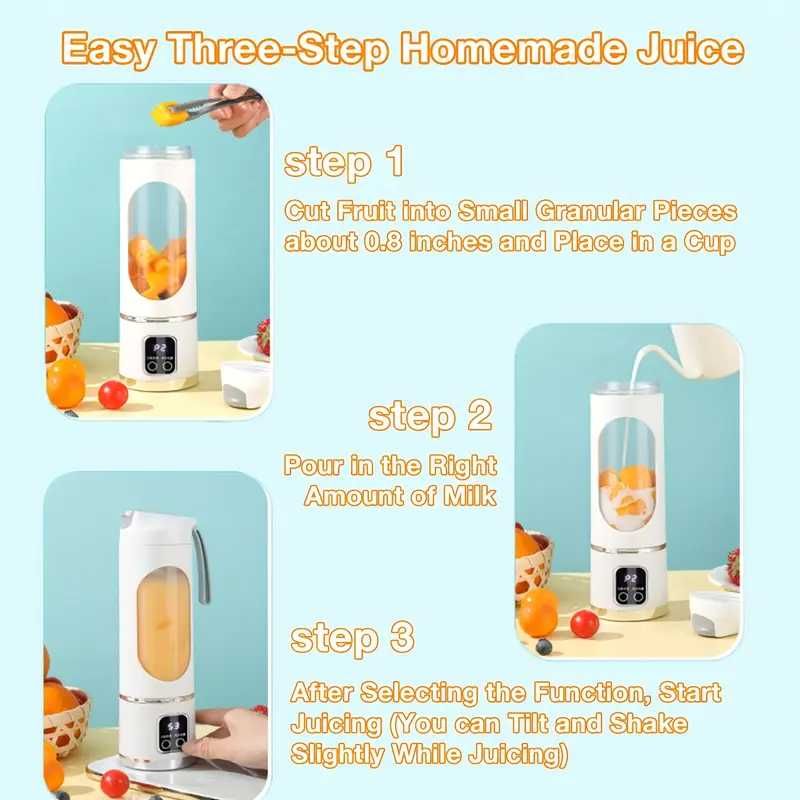 Bezprzewodowy przenośny blender - ładowany przez USB