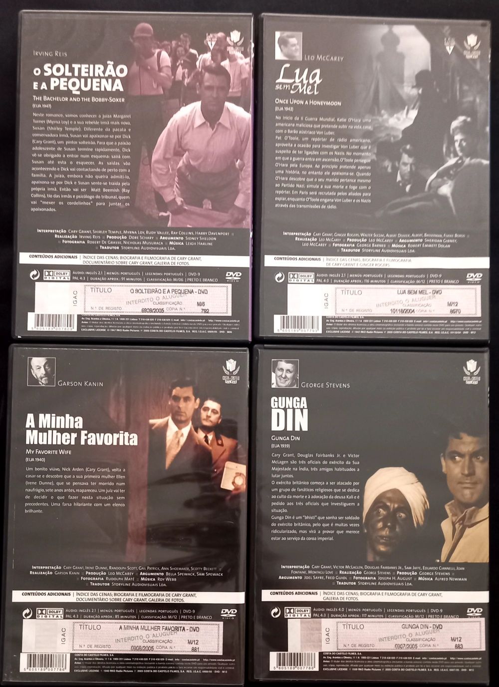 Pack DVDs Cary Grant