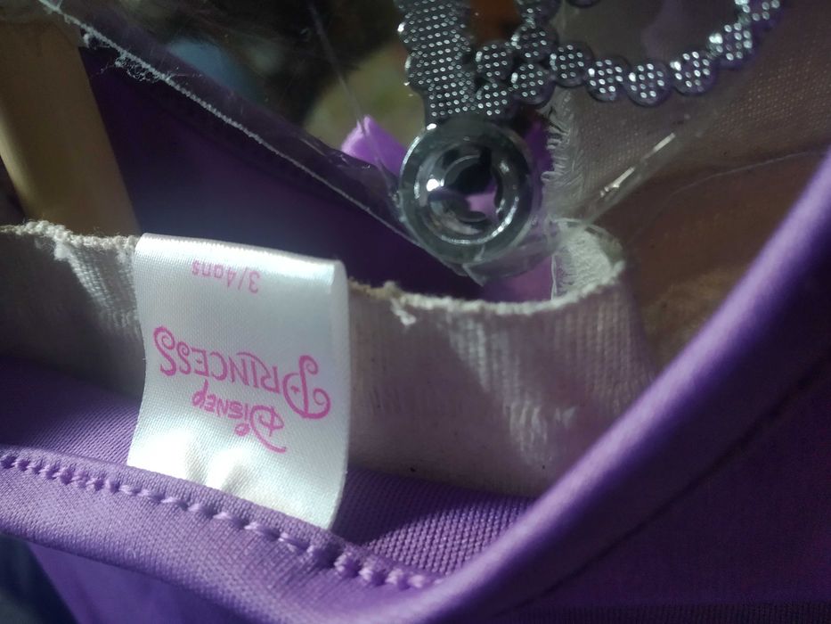 Lote Rapunzel Disney Princess Bailarina Vestido de tule e coroa