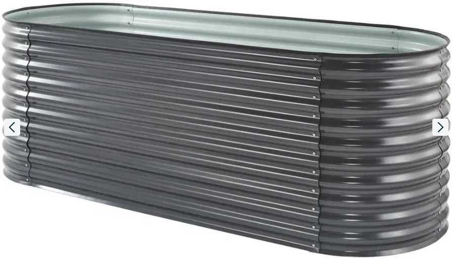Metalowa donica ogrodowa 240x80x82 cm, owal