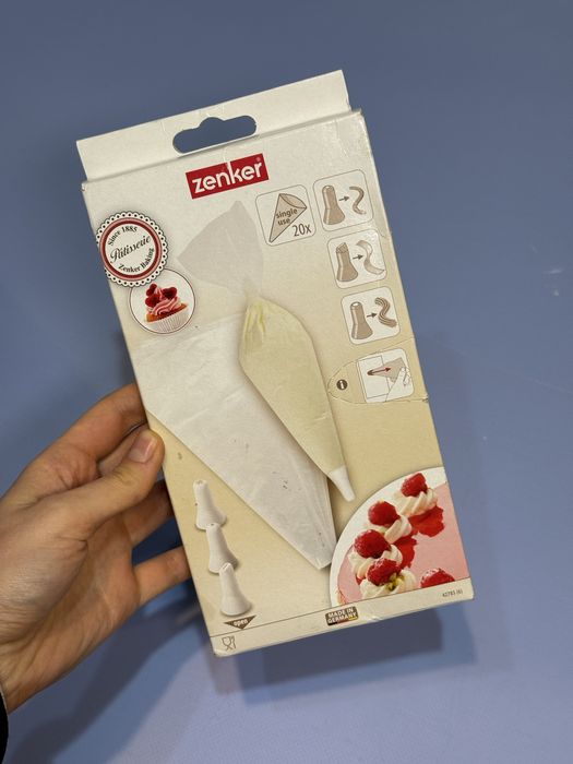 Zenker, Шприц-Мішок кондитерський, білий, 33х19 см