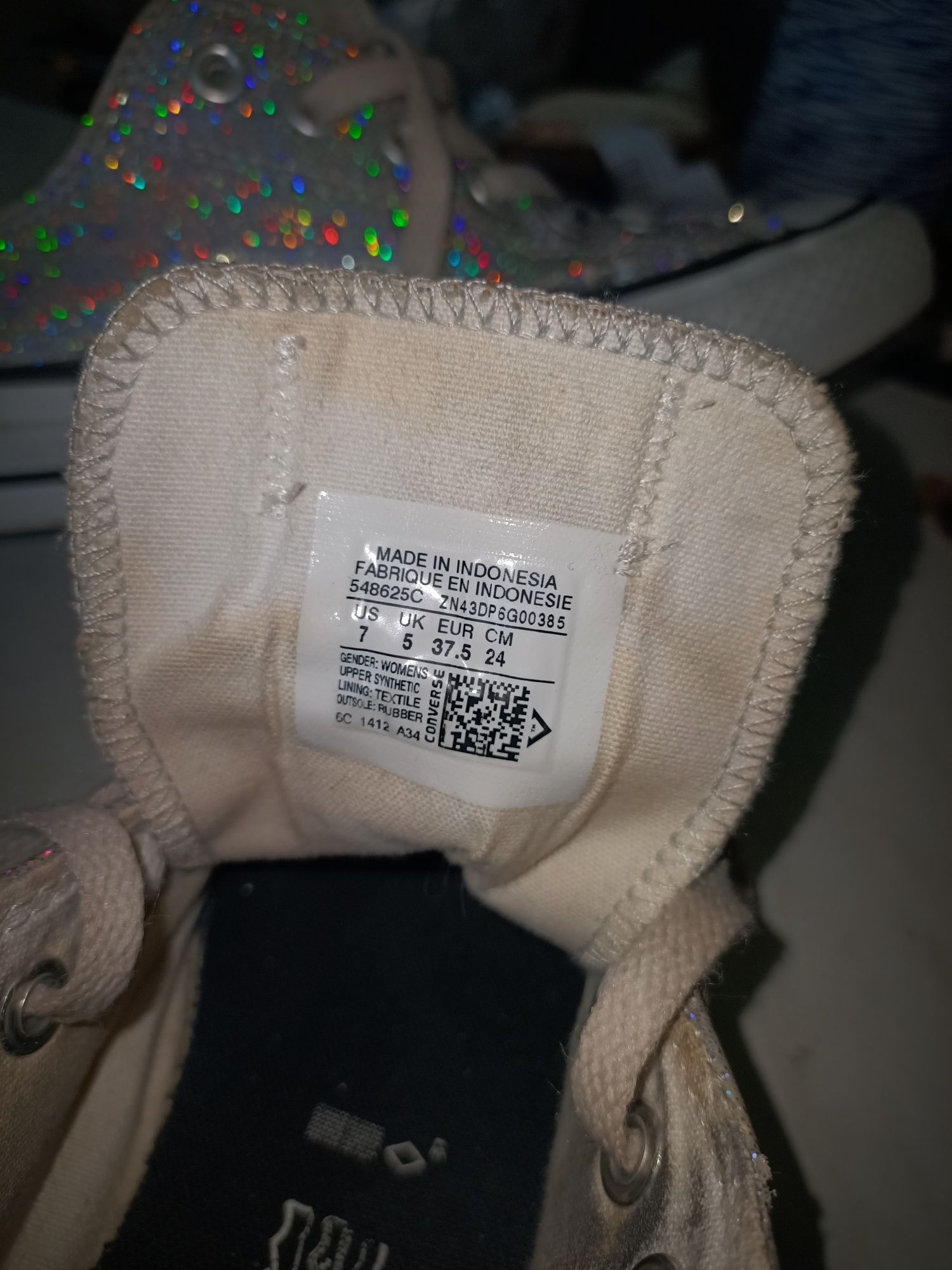 Converse trampki brokatowe r. 37.5