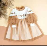 Сукня дитяча з вишивкою у 3 кольорах, 80-116 розміри