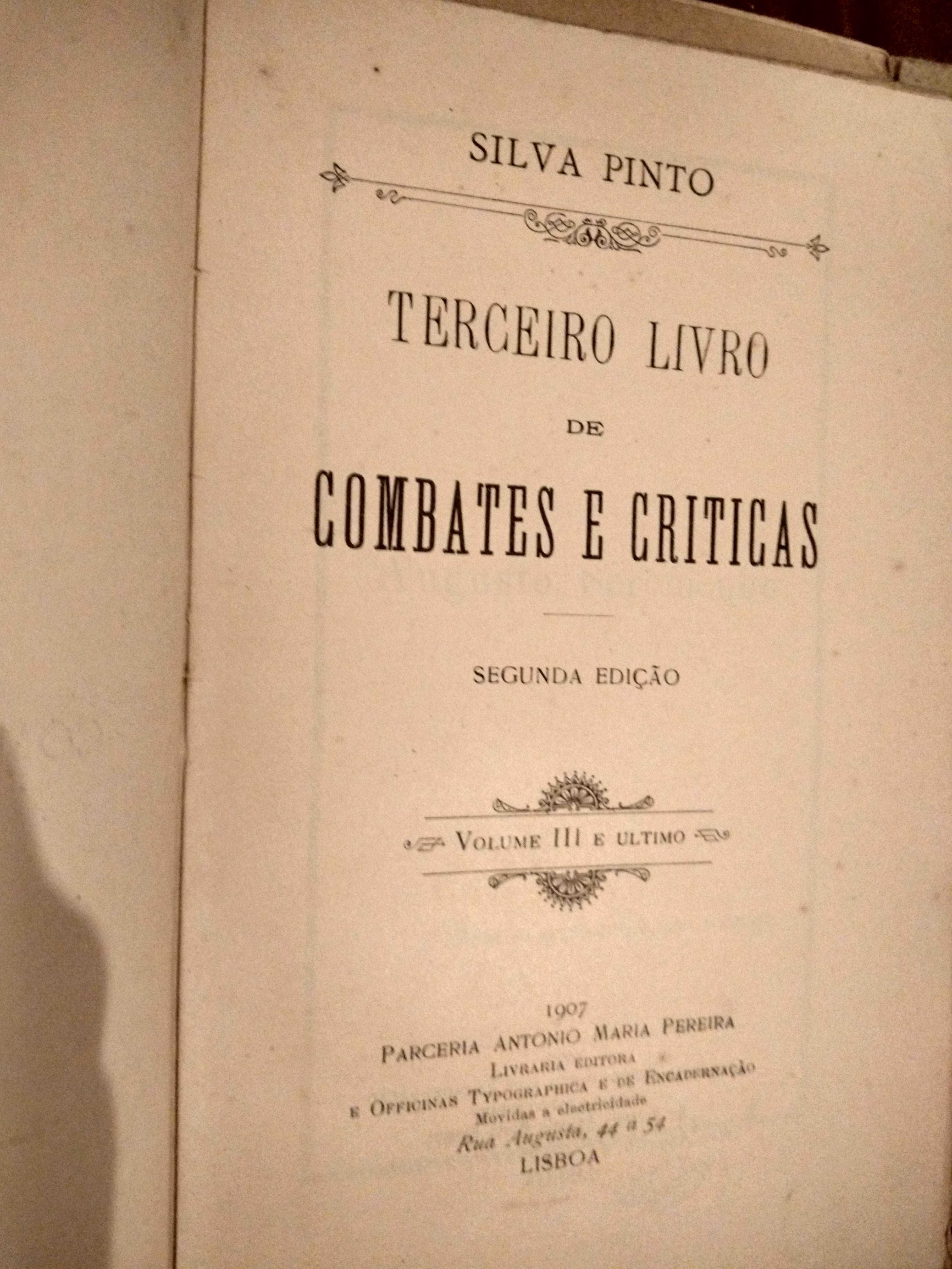 SILVA PINTO - COMBATES E CRITICAS - Completo, 3 Volumes