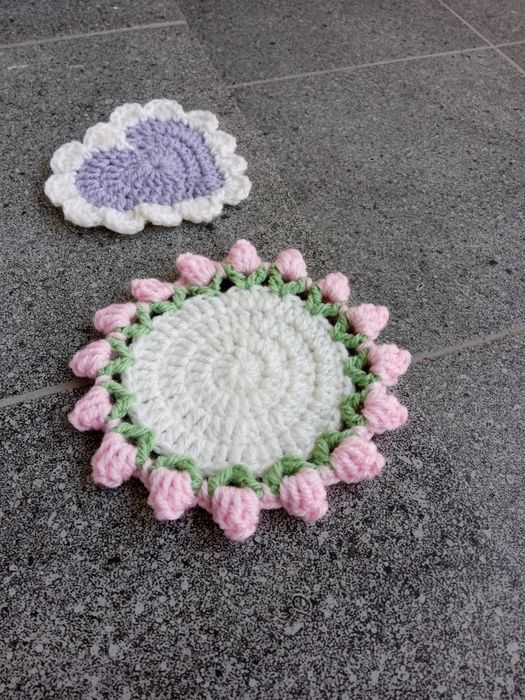 Podstawka podkładka pod kubek na szydełku handmade