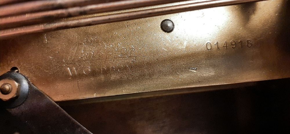 Kwadransowy zegar kominkowy Karl Lauffer – Westminster 4/4, lata 50/60