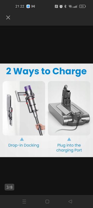 Bateria ASUNCELL 3900 mAh do Dyson V11 SV14 z filtrem i akcesoriami