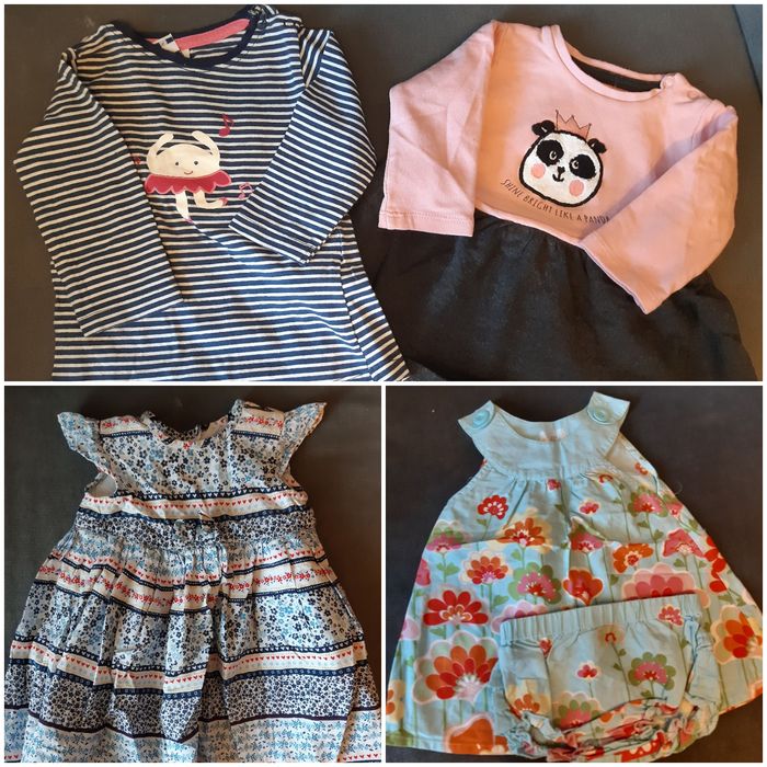 Zestaw ubranek dla dziewczynki 68 (40 szt)