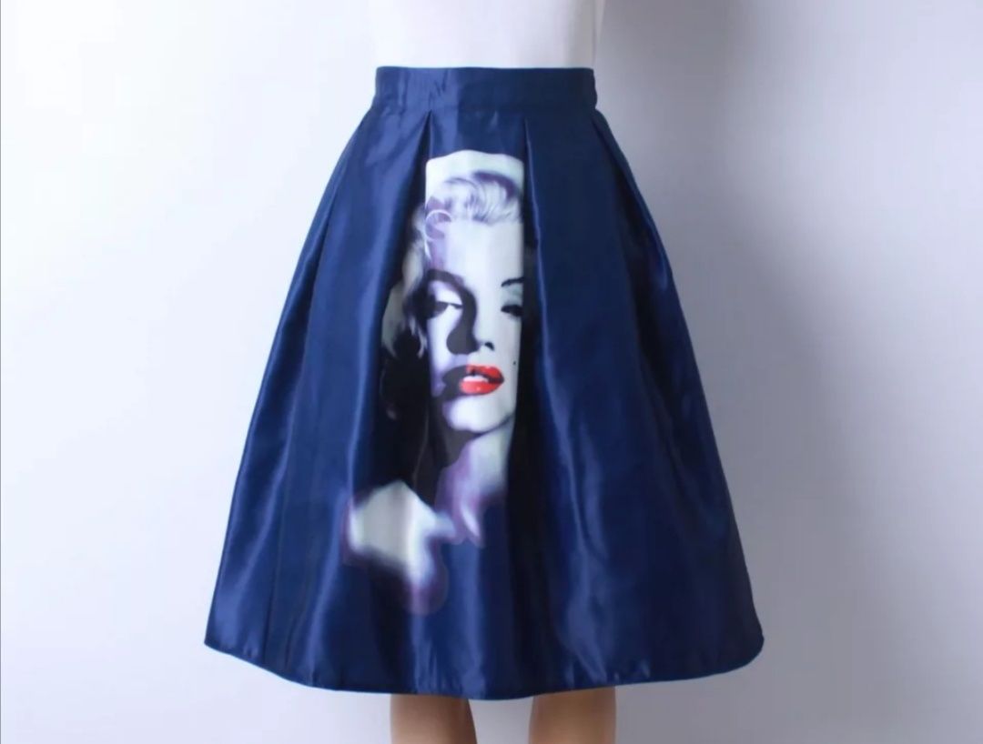 Saia estampada Marilyn azul