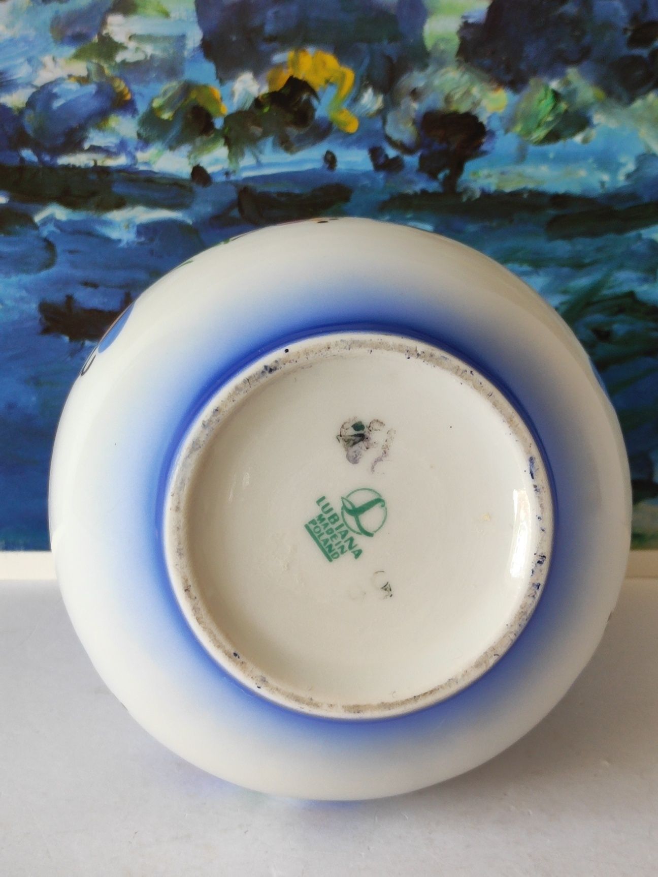 Piękna stara porcelana wazon Lubiana