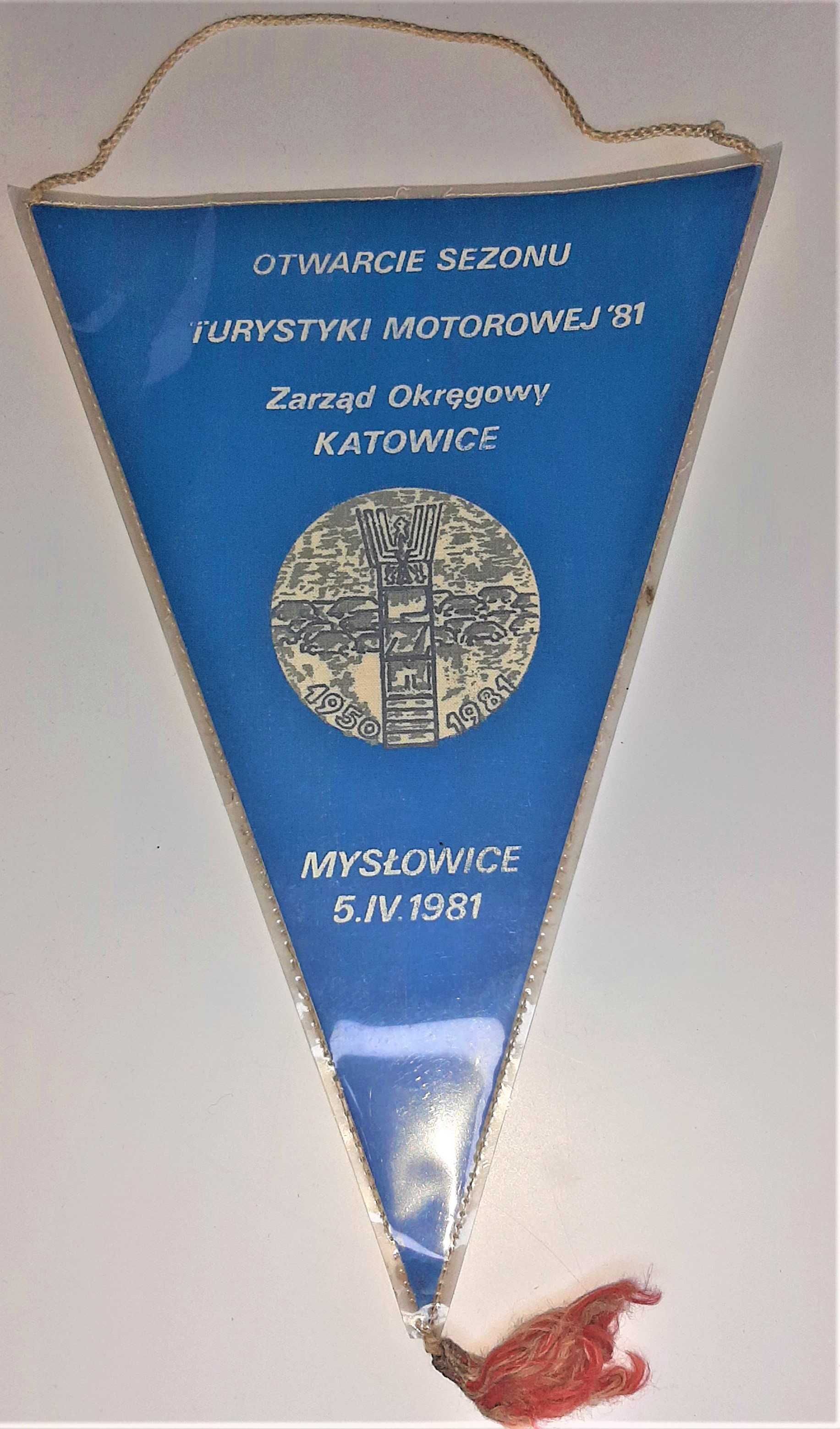 Proporczyk Automobilklub Mysłowice PZM Zarząd Katowice DUŻY