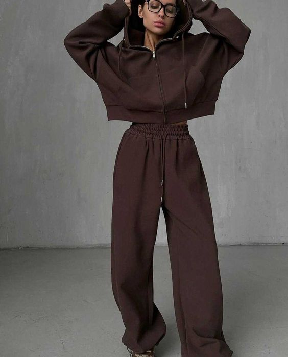 Спортивний костюм жіночий штани НА ЗАТЯЖКАХ і зіп кофта худі на змійці