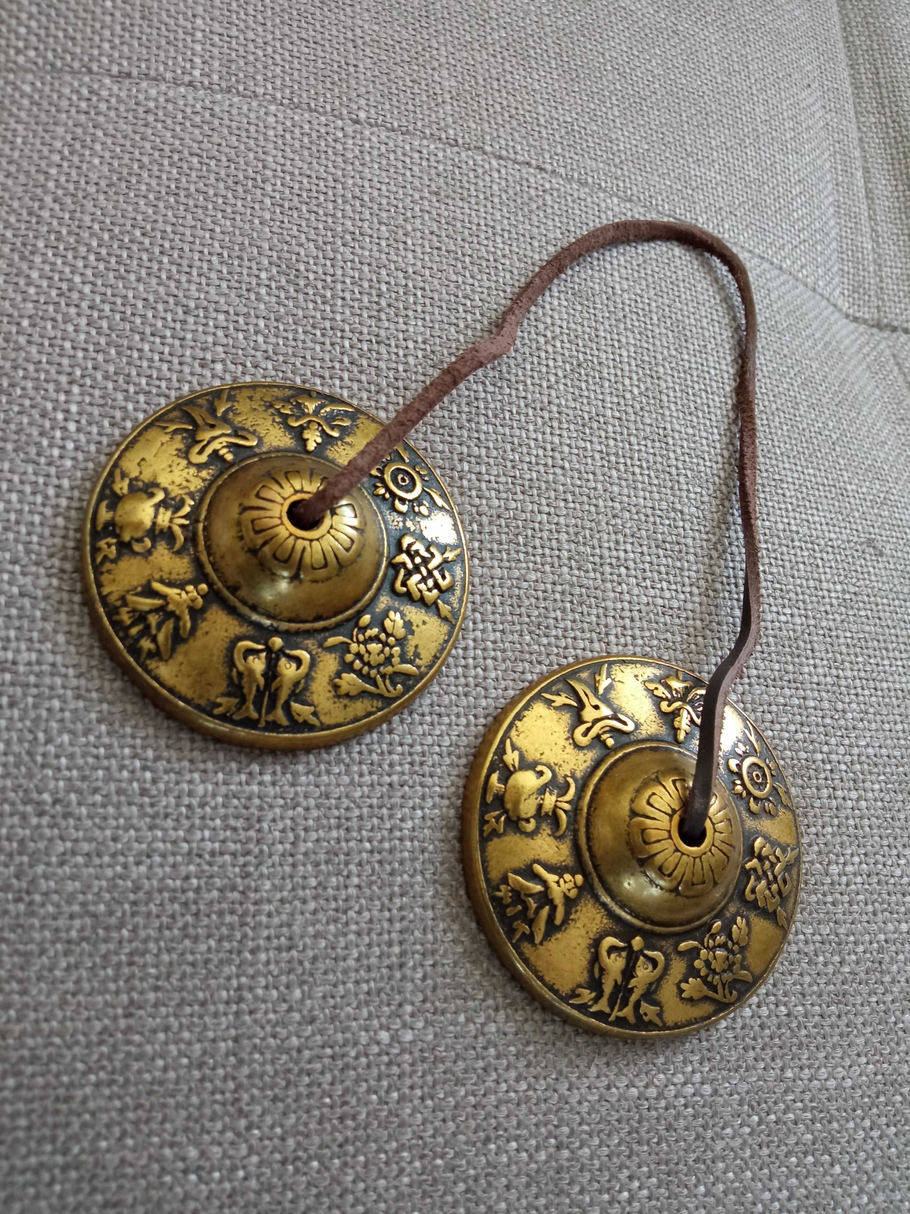Cymbałki Tingsha talerzowe dzwonki tybetańskie joga, medytacja