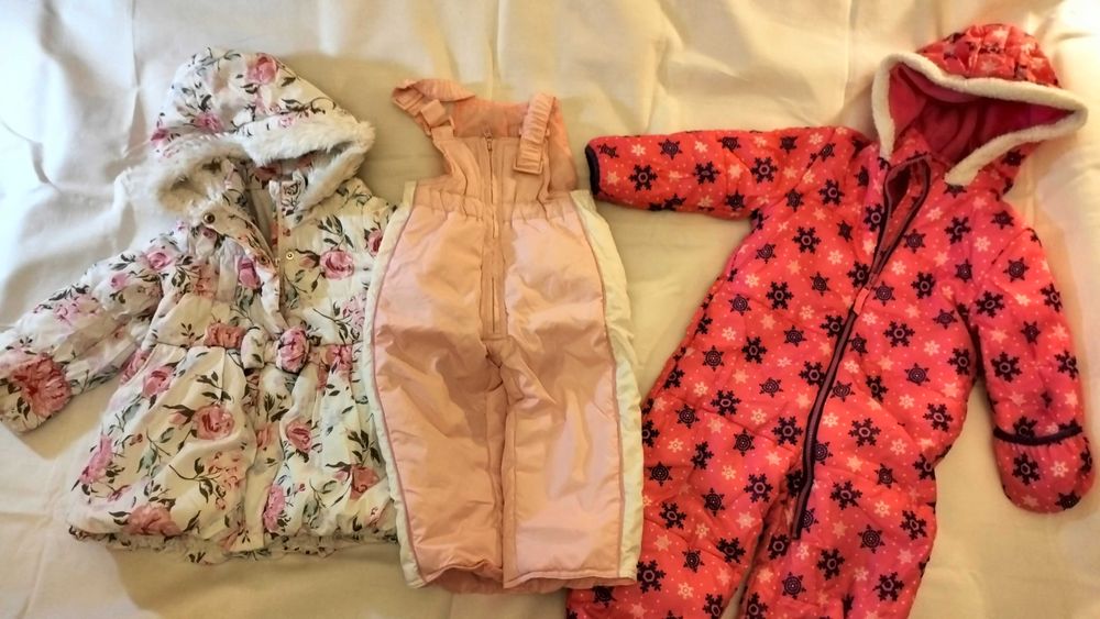 Prześliczna kurtka i kombinezon na zimę dla dziewczynki 1,5-2 latka