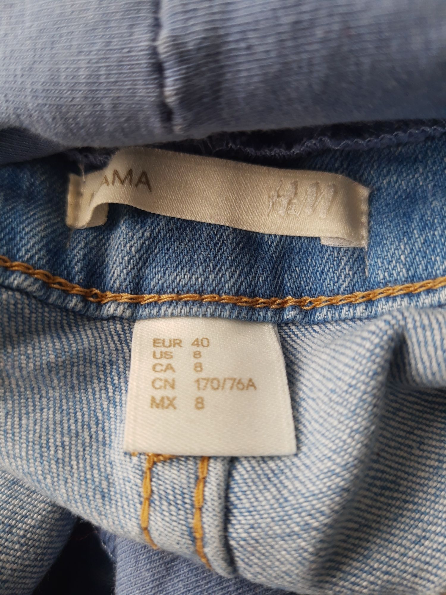 Spodnie jeansowe z dziurami ciążowe H&M mama r.40