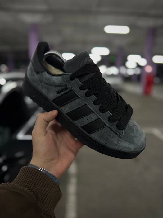 Чоловічі зимові кросівки Adidas Campus хутро