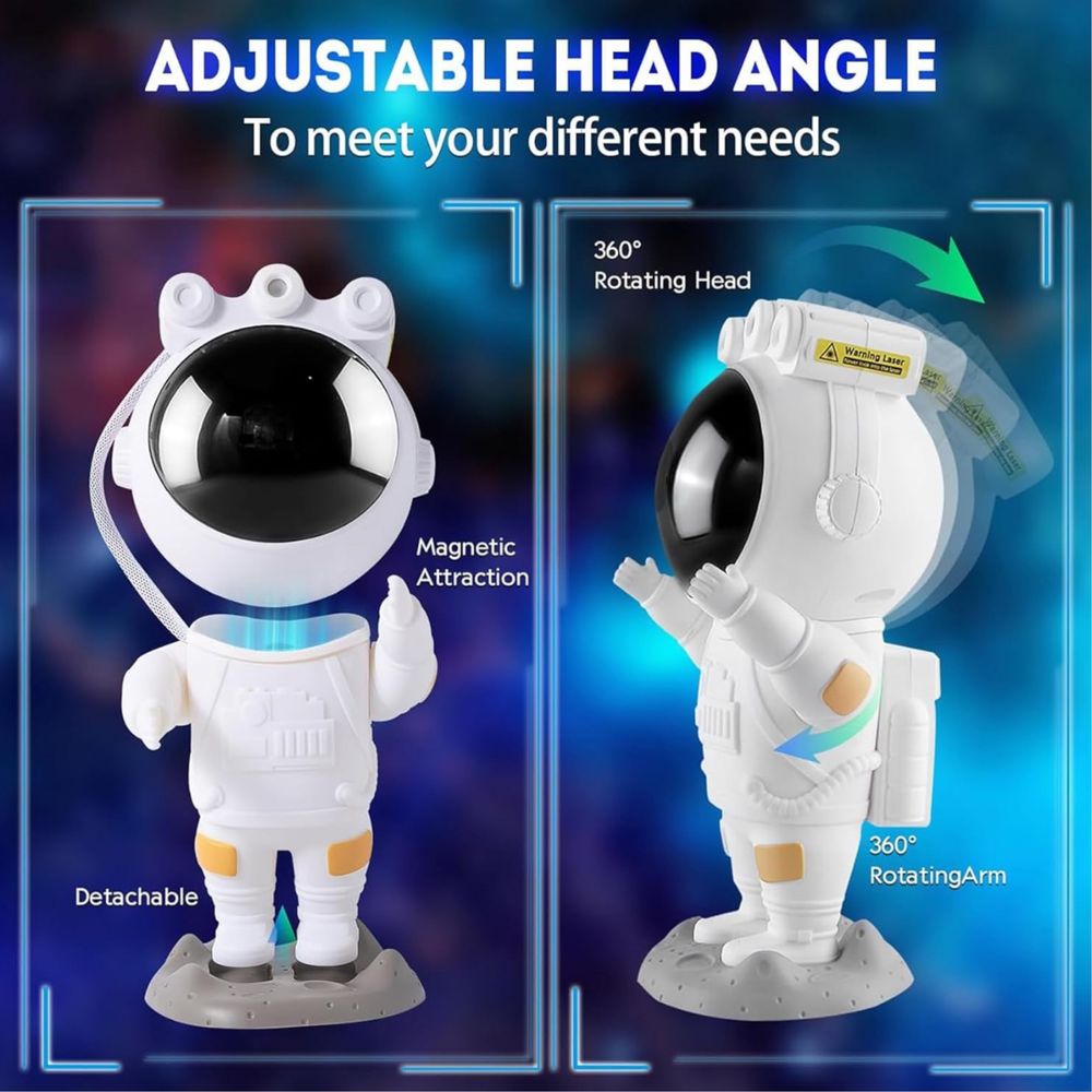 Astronauta Galaxy Star Projector Starry Night Light