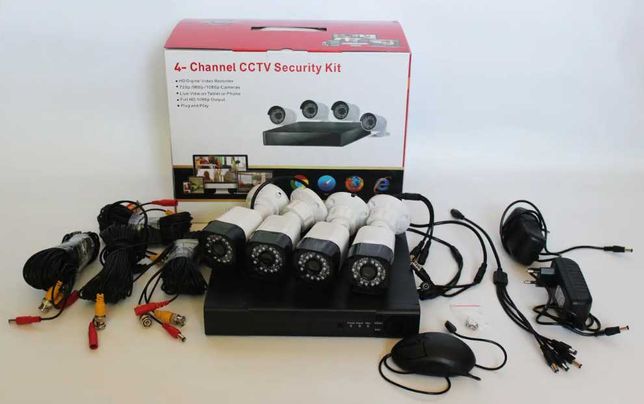 Система для наружного видеонаблюдения комплект 4 камер