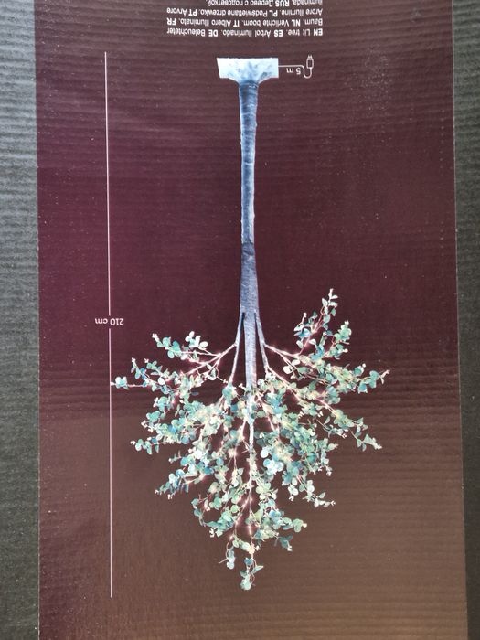 Drzewo zielone liście LED świąteczne z 210 cm