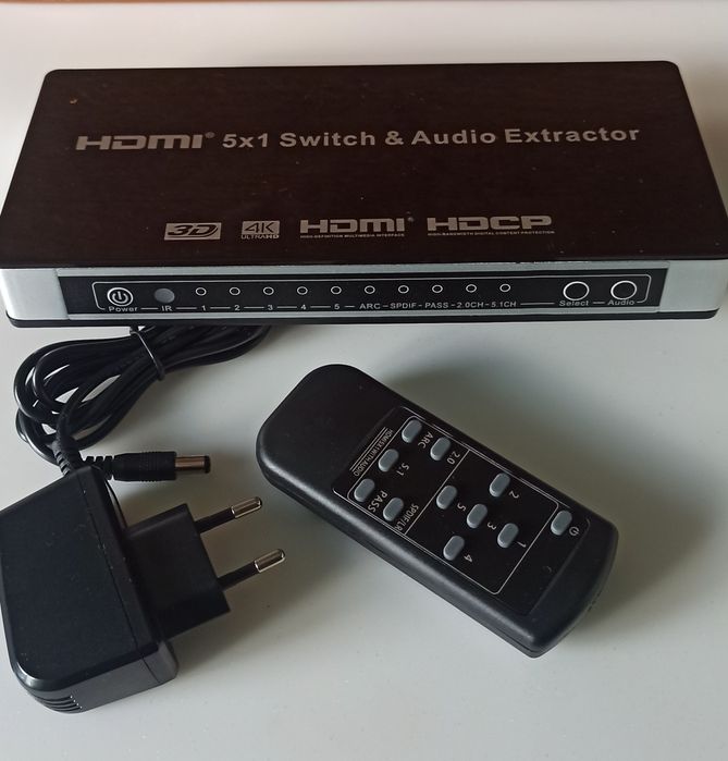 HDMI 5x1 Switch & Audio Extractor