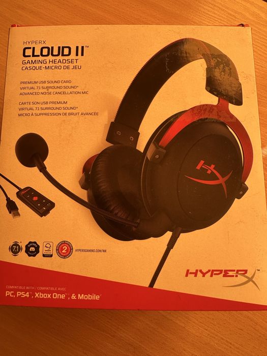 HyperX Cloud 2 | Zestaw Słuchawkowy 7.1 | Jak Nowy, Mało Używany