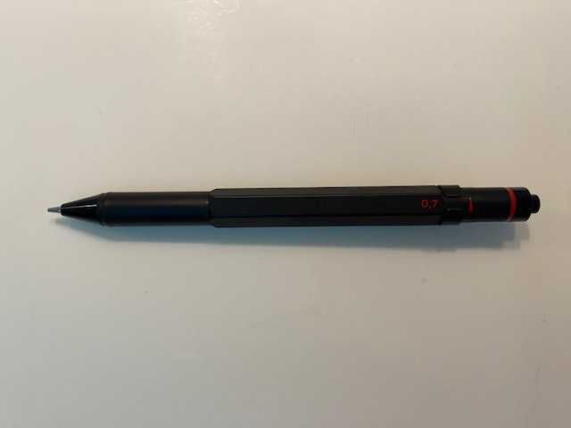 Rotring 600 trio Matte Black Blue Red & Pencil - Very rare