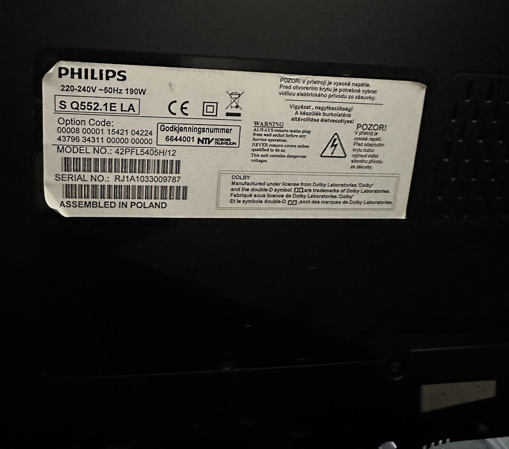 Телевизор Philips 42pf15604h
