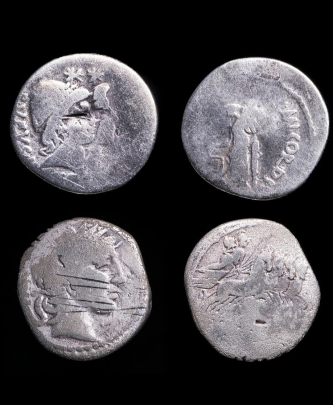 Lote 2 Denários prata República Romana (509-527 a. C)