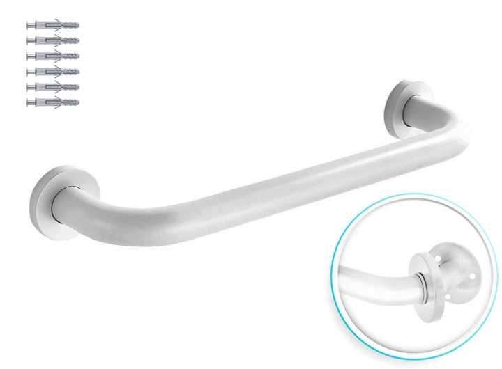 Uchwyt łazienkowy pod prysznic do wanny biały 60cm poręcz dla seniorów