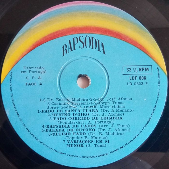 José Afonso, Barros Madeira, etc. - - - - - Coimbra Serenade	- - - 	LP