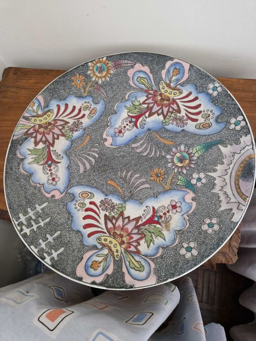 Placa de decoração chinesa vintage com suporte