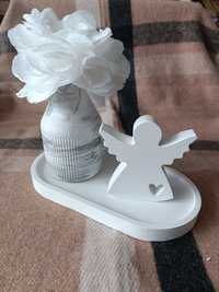 Aniołek anioł wazon wazonik kwiatek z papieru podkładka tacka podsta
