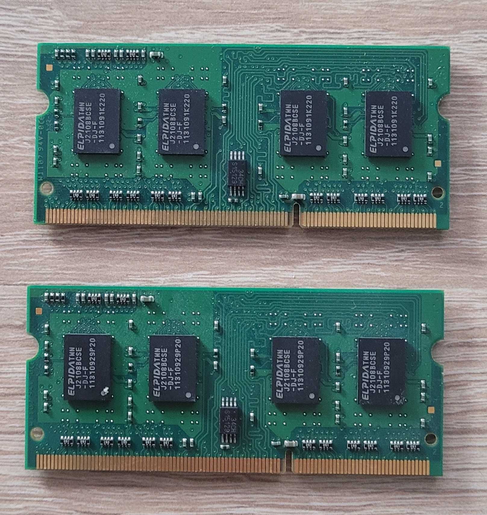 2 x KINGSTON 2GB 1333 DDR3 CL9 KVR1333D3S8S9/2G SODIMM = 4 GB
