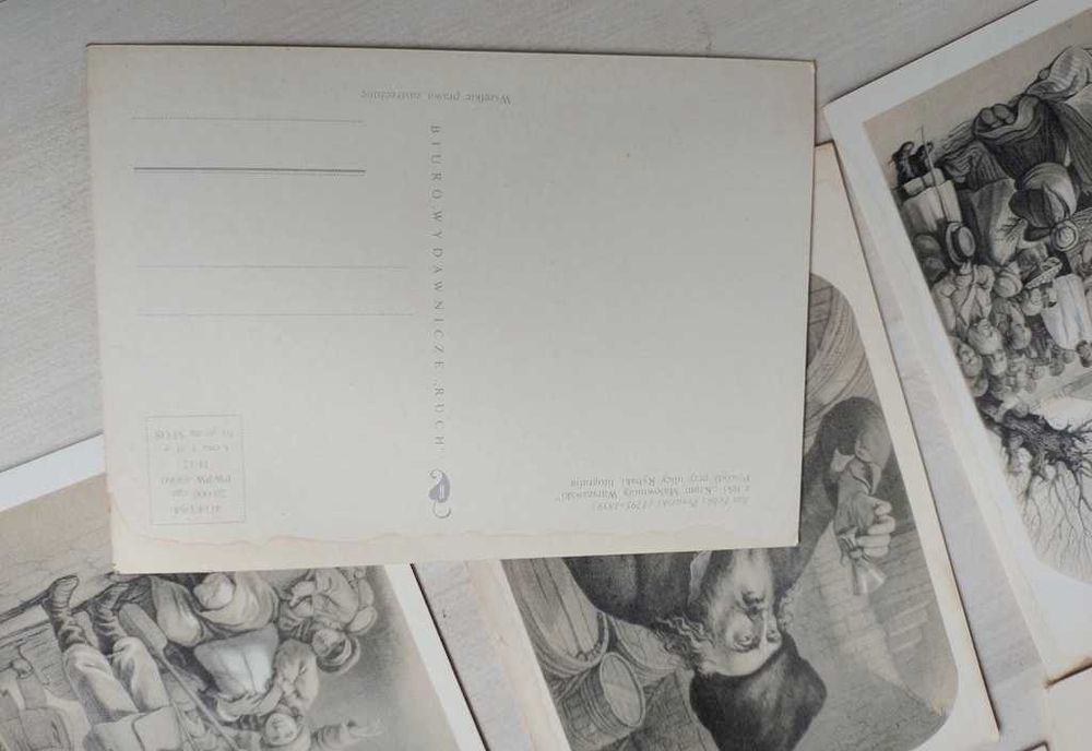 Kram malowniczy warszawski Jan Feliks Piwarski 9 pocztówek