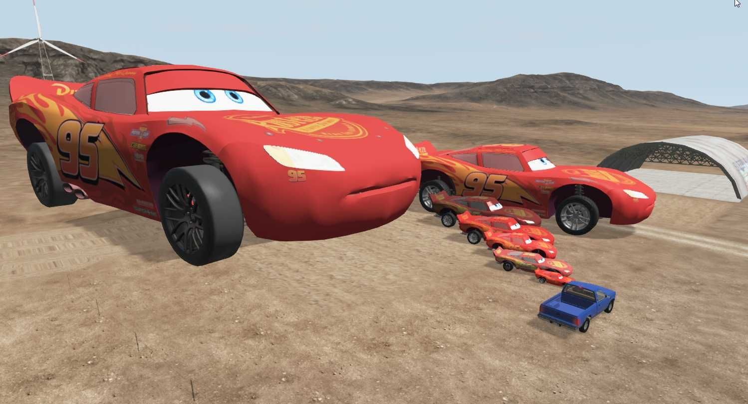 МОДЫ Молния маквин для БМ драйв Lightning Mcqueen  BeamNG Drive Mods