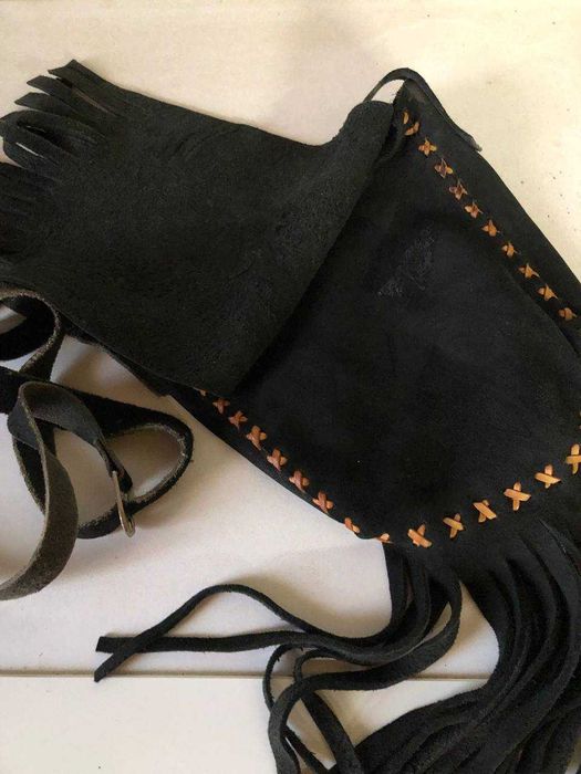 Винтажная замшевая сумка ручной работы из Перу