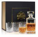 Nowy KANARS zestaw karafka, szklanki do whisky, 750 ml, kryształowa!