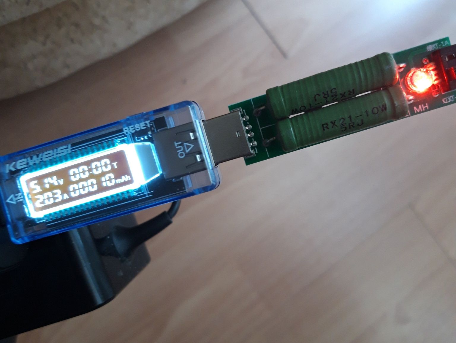 Нагрузочный резистор USB 1А/2А