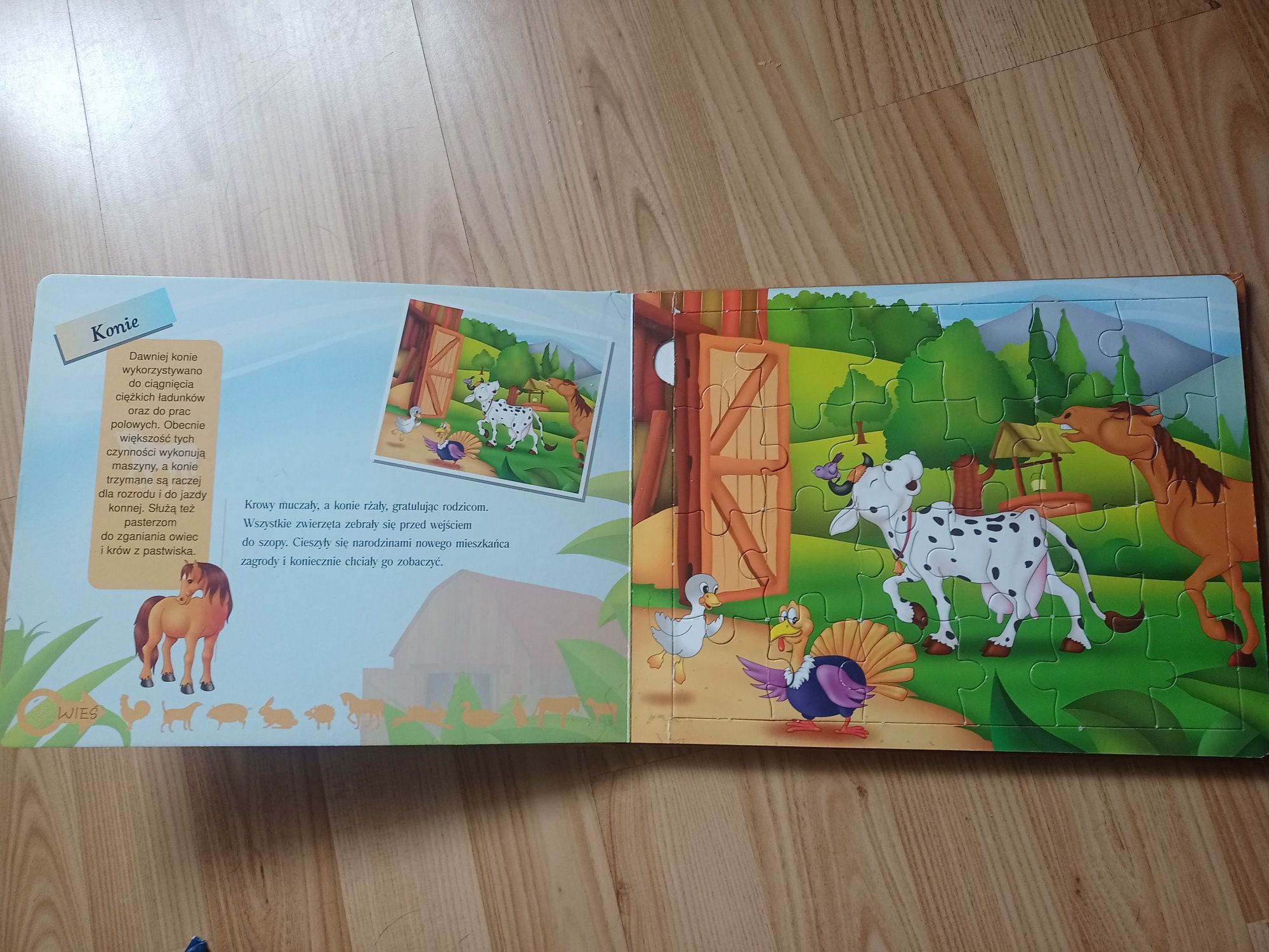 Książka z puzzlami i wierszykami dla dziecka