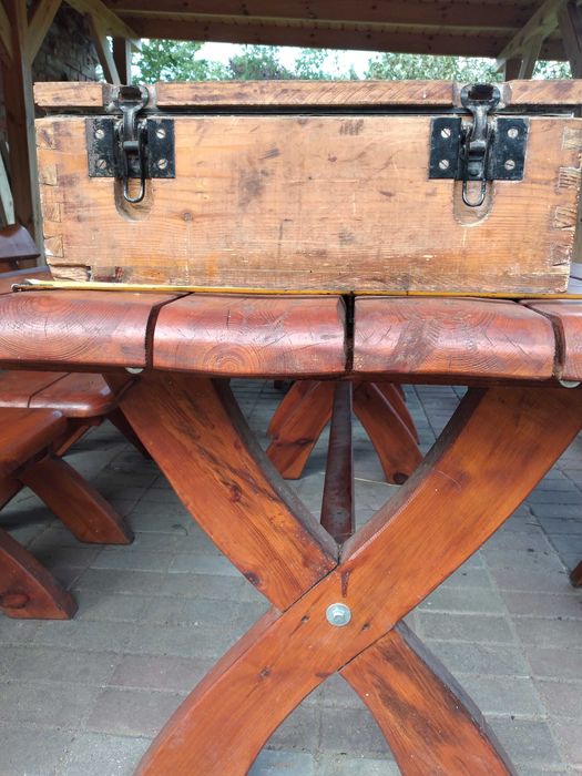 Oryginalna niemiecka skrzynia na amunicję z II wojny światowej