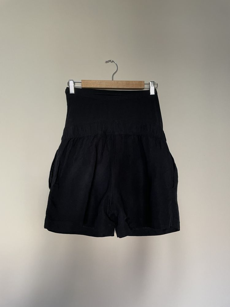 Krótkie spodenki ciążowe H&M Mama lniane len wiskoza modne