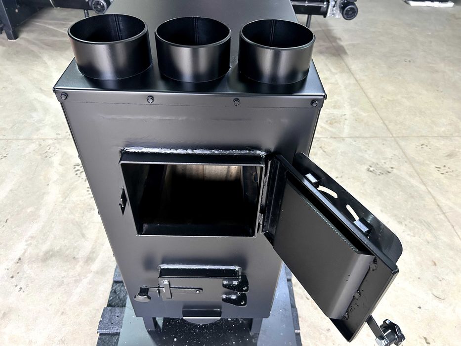 piec z nadmuchem 15kW z trzema wylotami gorącego powietrza NOWY